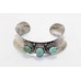 Bangle Cuff Bracelet Sterling Silver 925 Turquoise Gem Stone Handmade India C444